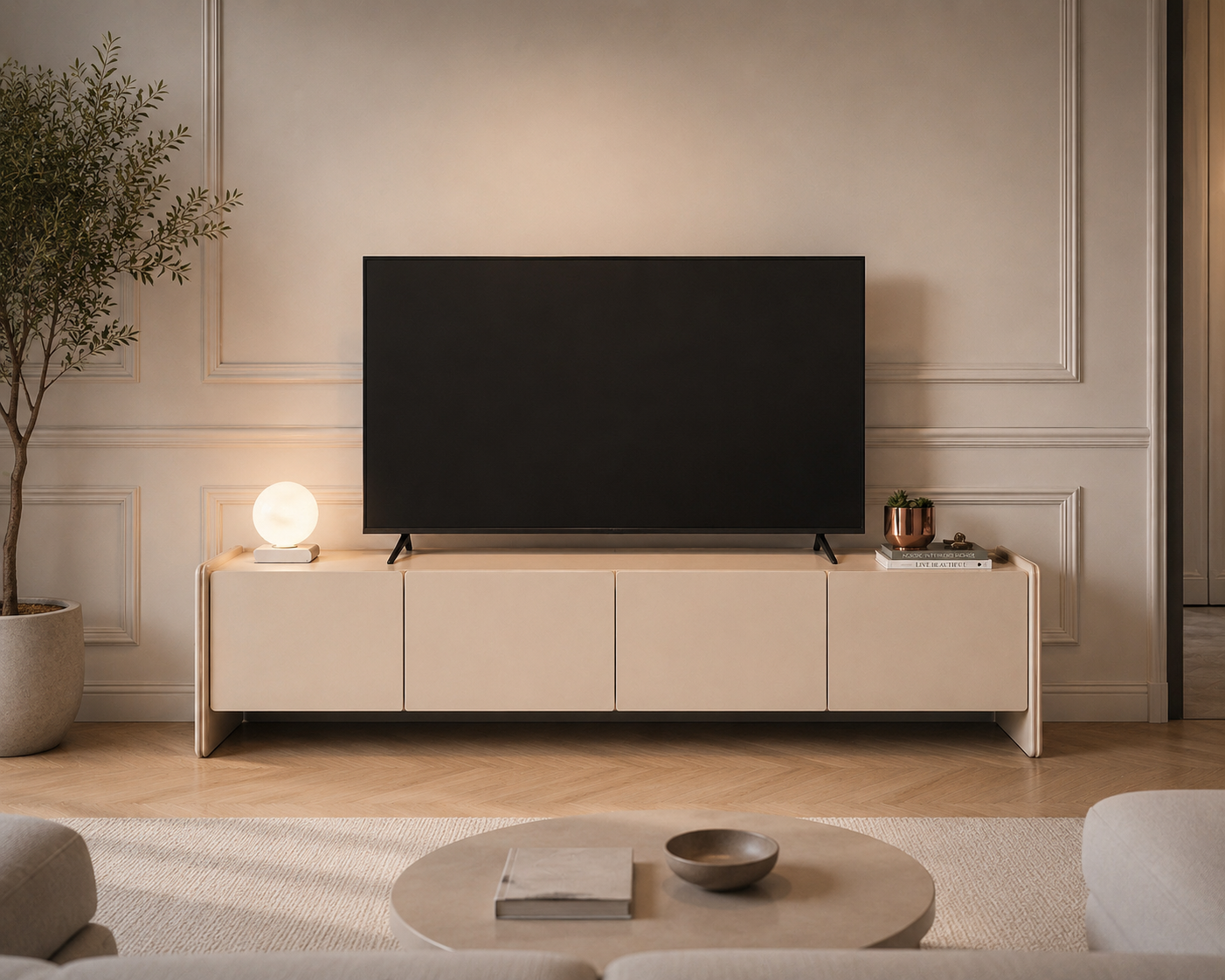 میز تلویزیون لنو آرت مدل Soft Line یکپارچه