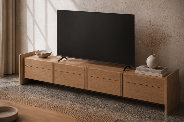 میز تلویزیون لنو آرت مدل Oak Frame گردویی